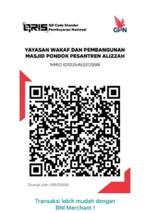 Kode QR sedekah wakaf dan pembangunan masjid pondok pesantren al izzah