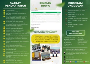 Pendaftaran Santri Baru TA 2026-2027 Ma’had Wakaf Al-Izzah SMP Bina Insan Mandiri Kampus II