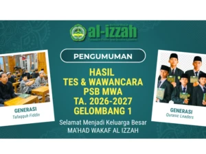 Pendaftaran Santri Baru Ma'had Wakaf Al Izzah